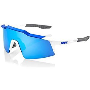 Speedcraft SL sportzonnebril 100% performance - sport- en fietsbril (wit mat/blauw metallic)