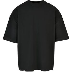 Urban Classics Thee Rib Terry Boxy T-shirt voor heren, zwart.