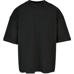 Urban Classics Rib Terry Boxy T-shirt voor heren, zwart.
