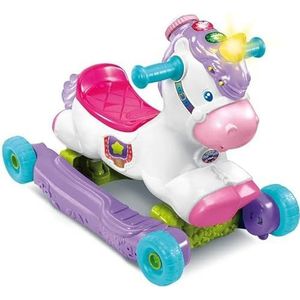 VTech - Cléo, Ma Unicorn Basculo, drager en loophulp voor baby's, eenhoornspeelgoed – versie FR