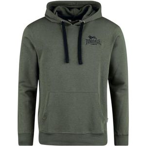 Lonsdale Sweat à capuche Maywick pour homme, Vert olive/noir, XL