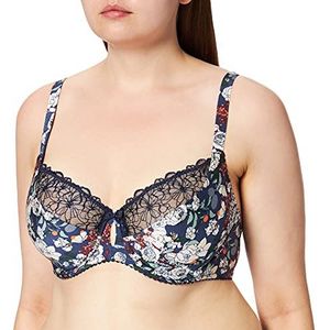 Sans Complexe Klassieke beha, beugel, dames, bloemenprint, blauw