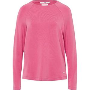 BRAX Dames Style Carina eenvoudig shirt met lange mouwen in thermokwaliteit sweatshirt, Ice Rose