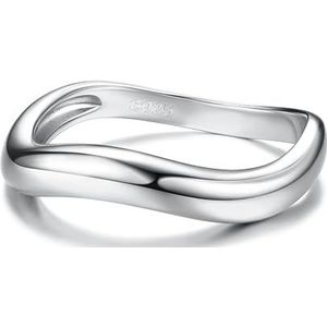 Adramata 925 zilveren ring voor dames en meisjes, stapelbare ring, golvend, trouwring voor dames, minimalistisch, knockle, verklaringsringen, dames, zilver/goud, sieradengeschenken, Sterling zilver