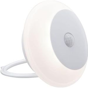 Paulmann 92492 Viby Mobiel nachtlampje, led, rond, 0,7 W, met bewegingsmelder, wit, kunststof, 3000 K, warmwit