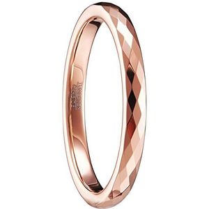 083BASE Zilveren ring voor dames en heren, breedte 2 mm, koepelvorm en comfortabel design, uniseks, wolfraam