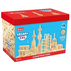 Jeujura - 8324 - Tecap Plankvat 3XL - 500 stuks - Kinderspel - Spel voor familieplezier - vanaf 4 jaar - 3XL formaat - 3 maten 3 keer meer constructie - Gemaakt in Frankrijk