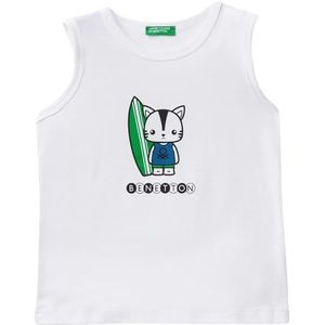 United Colors of Benetton Tanktop 3i1xgh00v gebreid jongens (1 stuk), Wit.