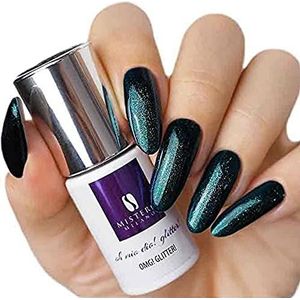 Mistero Milano Glitternagellak, UV-nagellak, led-nagellak, nagellak, hybride nagellak met glitter, volledige afdekking, 7 ml, OMG! glitter!