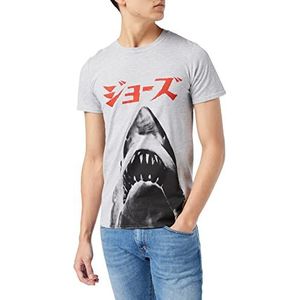 Jaws Japan T-shirt voor heren, grijs.