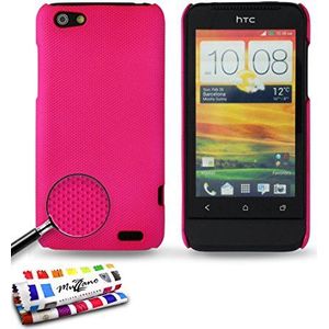 Muzzano Harde schaal voor HTC One V, ultradun, [Le Pika Premium] [Bonbonroze] + stylus en reinigingsdoekje van Muzzano® - ultieme bescherming voor uw HTC One V