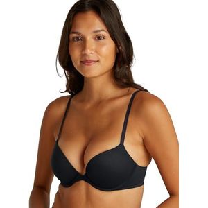 CALVIN KLEIN PUSH UP PLUNGE Dames, zwart, 30DD, zwart (black), 80, Zwart