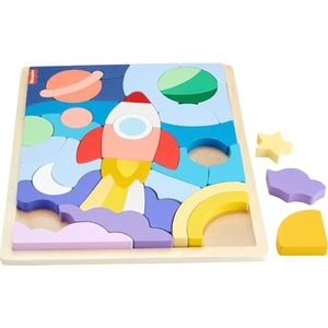 Fisher-Price Houten Ruimteblokkenpuzzel - Vormenpuzzel