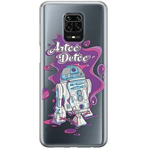 ERT GROUP Xiaomi REDMI Note 9 PRO/9S beschermhoes Star Wars R2D2 002 perfect aangepast aan de vorm van de mobiele telefoon, gedeeltelijk transparant