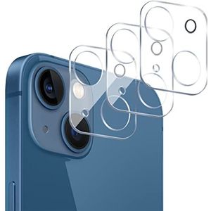 N//C Seminer Cameralensbescherming [3 stuks] compatibel met iPhone 13 6,1 inch & iPhone 13 mini 5,4 inch HD Clear Krasbestendig Camera Lens Cover Beschermhoes Case Friendly