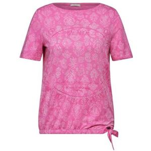 Cecil B321540 T-shirt avec imprimé et décoration, Bloomy Pink, XXL pour femme, Rose (Bloomy Pink), XXL