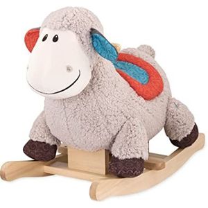 B. Speelgoed - Loopsy houten schommelschaap - Rodeo Rocker - Pluche hobbelpaard voor peuters en baby's vanaf 18 maanden