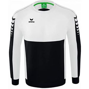 Erima Uniseks casual Six Wings sweatshirt (verpakking van 1 stuks), zwart/wit
