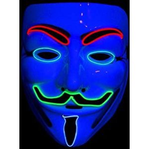Lichtgevend masker Anonymous El Wire
