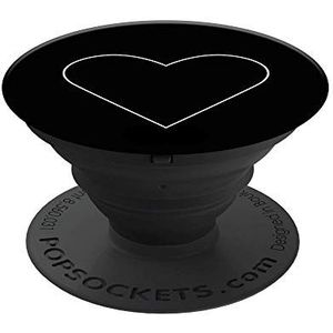 PopSockets PopGrip – houder en handgreep [niet vervangbaar] voor smartphones en tablets – White Heart Black