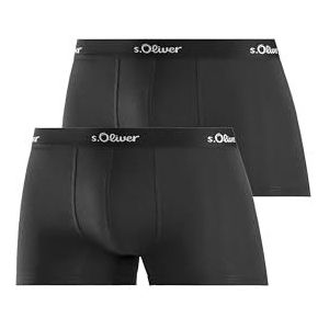 s.Oliver Lot de 2 boxers pour homme, noirs, 2 x noir., XL