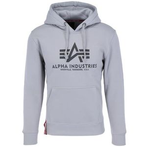 ALPHA INDUSTRIES Basic hoodie met pastel grey logo, pastelgrijs