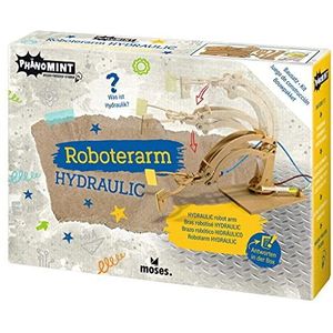 moses. Phänomint 30328 robotarm hydraulisch - experimenteerspeelgoed voor kinderen, modelbouwset met hydraulische grijparm om zelf te bouwen voor kleine onderzoekers, hout