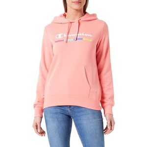 Champion Legacy Graphic Shop W-Powerblend Terry Hoodie voor dames, Perzik roze