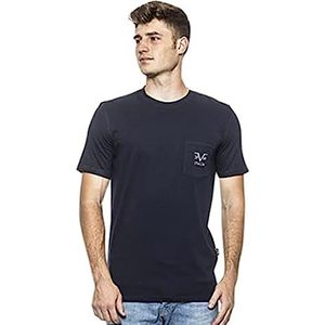 19V69 ITALIA Ivan T-shirt voor heren, marineblauw, maat L, blauw, L, 24 stuks, Blauw