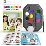 Snazaroo 1172005 make-up set voor jongens & meisjes, make-up palet met penseel, spons en instructies, 8 kleuren
