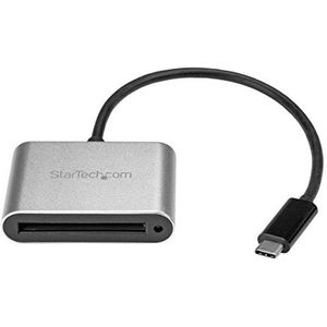 StarTech.com CFast 2.0 kaartlezer - USB C - USB 3.0 geheugenkaartlezer - USB Cfast Adapter - USB Voeding - kaartlezer (CF II) - USB-C 3.0 CFASTRWU3C zwart/zilver