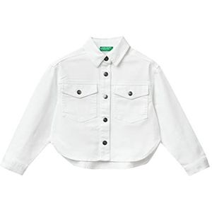 United Colors of Benetton 2riscn024 jeansjack meisjes (1 stuk), wit 701