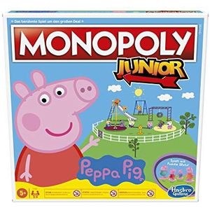 Monopoly Junior: Peppa Pig Edition, bordspel voor 2-4 spelers, indoorspel voor kinderen vanaf 5 jaar