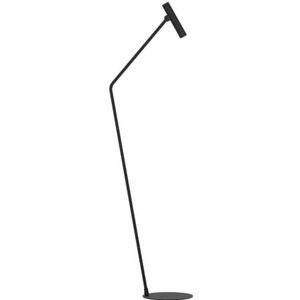 EGLO Almudaina Led-vloerlamp, binnenverlichting met draaibare spot, minimalistische woonkamerlamp van metaal, zwart, warm wit, 157 cm