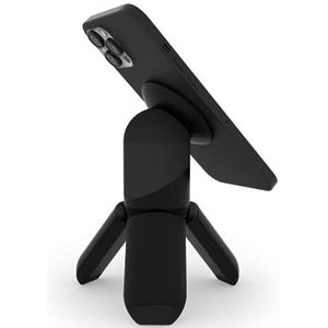 STM MagPod STM-935-326Y-02 iPhone MagSafe statief verstelbare standaard voor optimale kijkhoeken, selfies en vlogs, intrekbare voetjes voor eenvoudige opslag en draagbaarheid, zwart