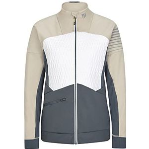 Ziener Norika softshell functionele jas voor dames, winddicht, elastisch, PFC-vrij, zilver/beige/ombre, 36