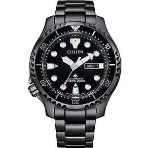Citizen Analoog, NY0145-86E, zwart, armband, zwart., Armband