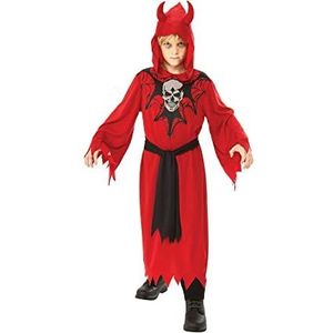 Rubies Costume Diable Justice pour Garçons Tunique à Capuche à Cornes Oficiale Rubies pour Halloween Carnaval et Cumplean