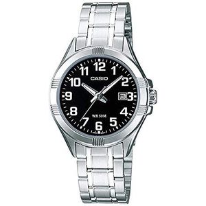 Casio Horlogeband LTP-1308D-1BVEF, zwart/zilver, armband, Zwart/Zilver, Armband