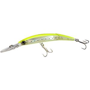 Yo-Zuri Crystal 3D Minnow Deep Diver kunstaas, chartreuse zilver, 5-1/4 inch