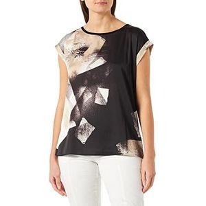 Taifun 971989-19648 T-shirt voor dames, Zwart patroon