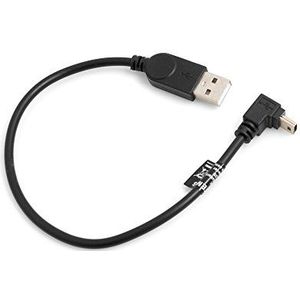 System-S Mini-USB-kabel, 90° hoek, hoek, datakabel, oplaadkabel, adapter, 27 cm