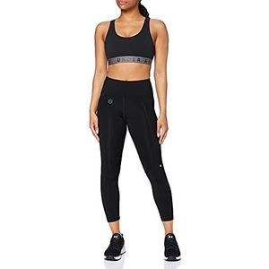 Under Armour UA Rush dameslegging 7/8 ademende loopbroek met roet-technologie, lichte sportlegging met compressiepasvorm, zwart.