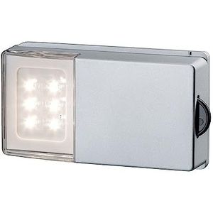 Paulmann 70498 SnapLED kastlamp met zilveren glijrol, licht aan wanneer de deur wordt geopend, licht uit door op de rol te drukken, 4 x 15 V, montage met kleefpunten