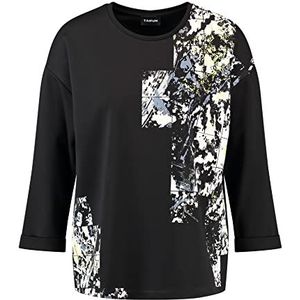 Taifun T-shirt voor dames, zwart, 48, Zwart ontwerp