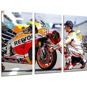 DKORARTE Modern beeld Moto GP, voor bruiloft, motorfiets, bloemen, Repsol 97 x 62 cm, Ref. 27392