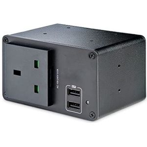 StarTech.com Stopcontactmodule voor conferentietafel, 1 x AC en 2 x USB-A, Power and Charging Hub (MOD4POWERUK)