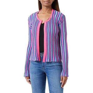 NALLY Cardigan pour femme 11026972-na02, rose multicolore, L, Rose Multicolore, L