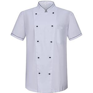 MISEMIYA - Koksjas voor heren - koksjas voor heren - Hospitality Uniform - Ref.842, koksjas 8501b wit