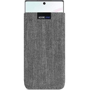 Adore June Zakelijke hoes compatibel met Samsung Galaxy Note 10 Plus/Pro Case van Chevron stof in grijs/zwart
